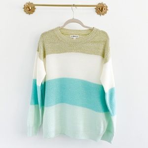 Macaron Boutique Pastel Striped Sweater